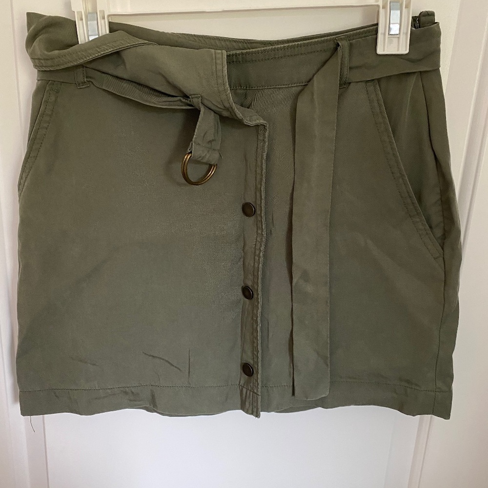 Olive Green Mini skirt